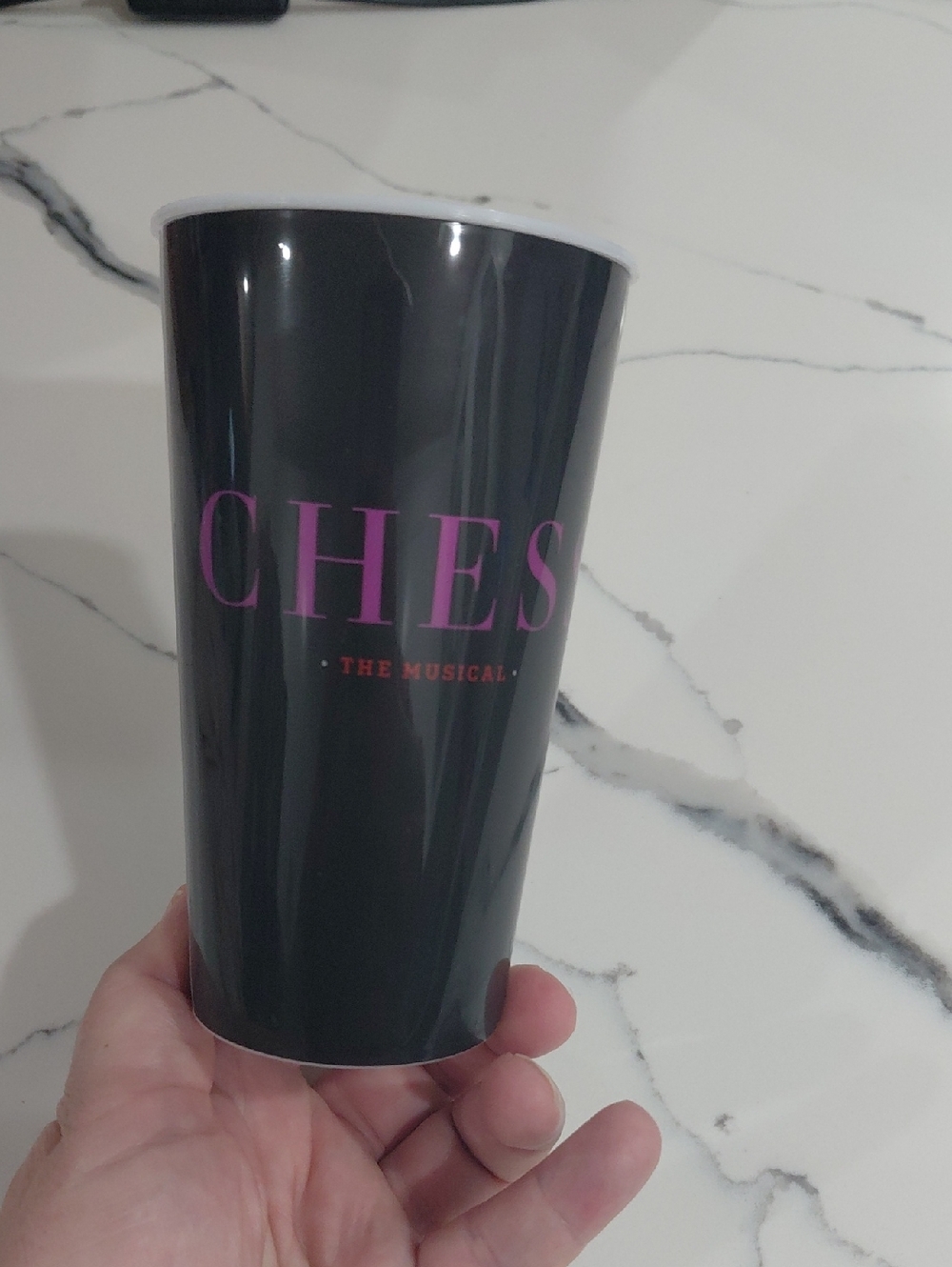 The Musical  Chess Black & Pink Travel Tumbler